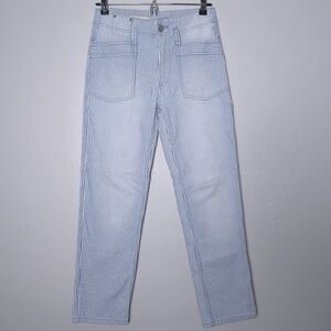 Pilcro Anthropologie Railroad Stripe Buckle Back Carpenter Pant Size 25